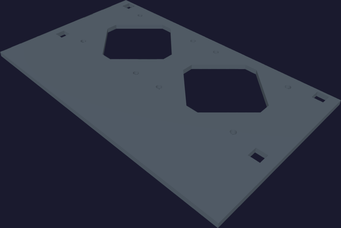 pump tray widened to 170mm with octagon cutouts and tube-hole grid