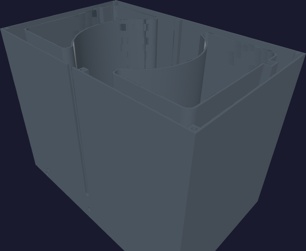 carbonator foam shell with the CO2 inlet doorway widened 2 mm for the JG elbow fit