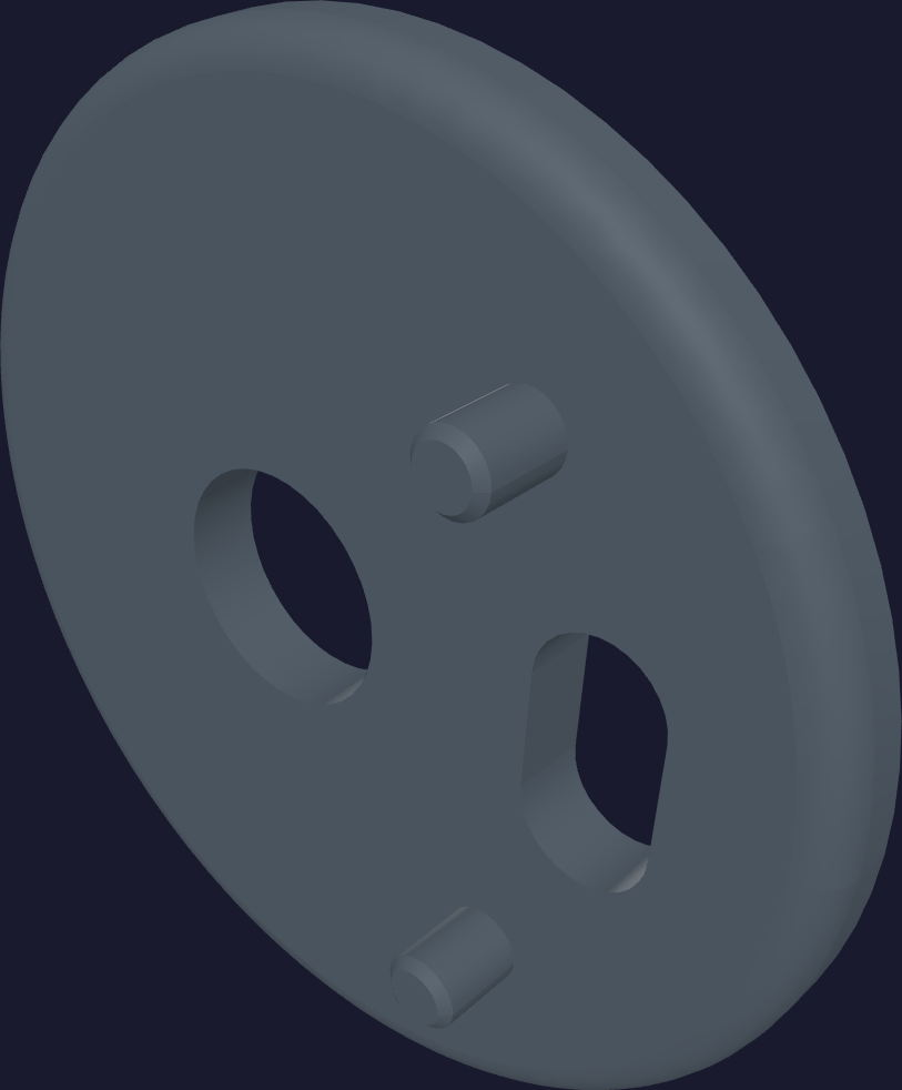 faucet plate with integral dowel bosses