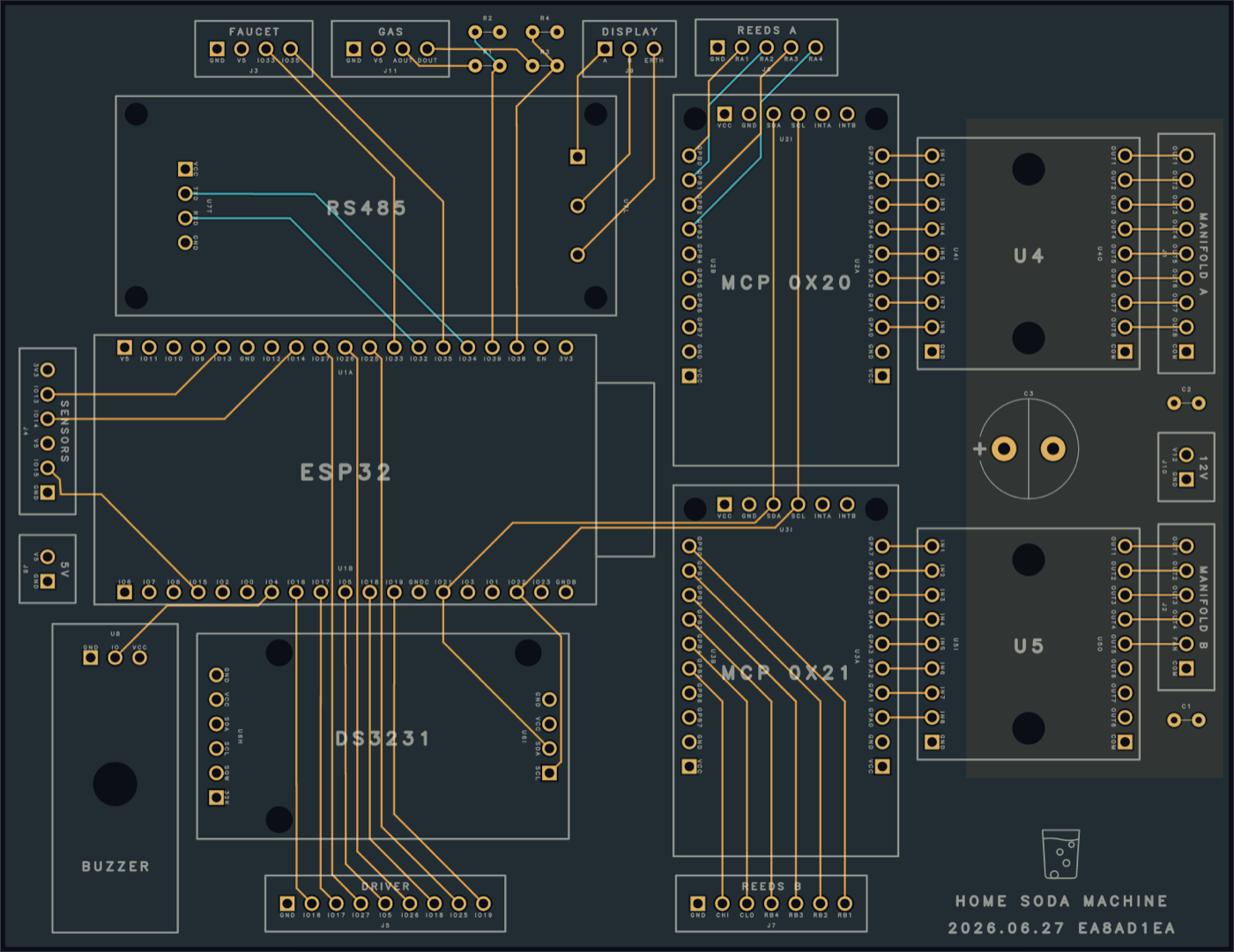 The through-hole carrier board, the first fab run.