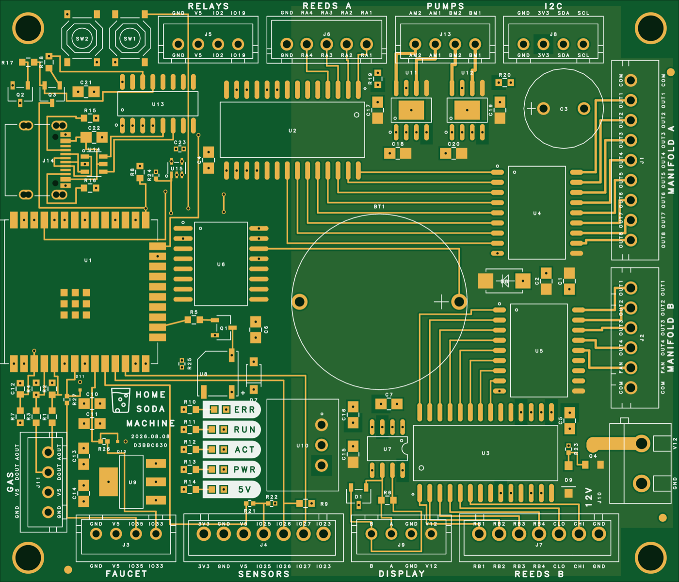The assembled controller board.